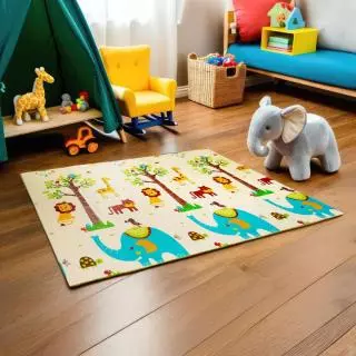 Playmat Lipat Motif Kartun Hewan B2
