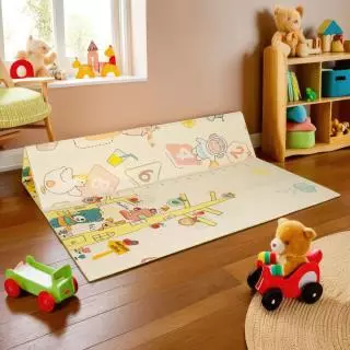 Playmat Lipat Motif Rumah Pohon Beruang C2