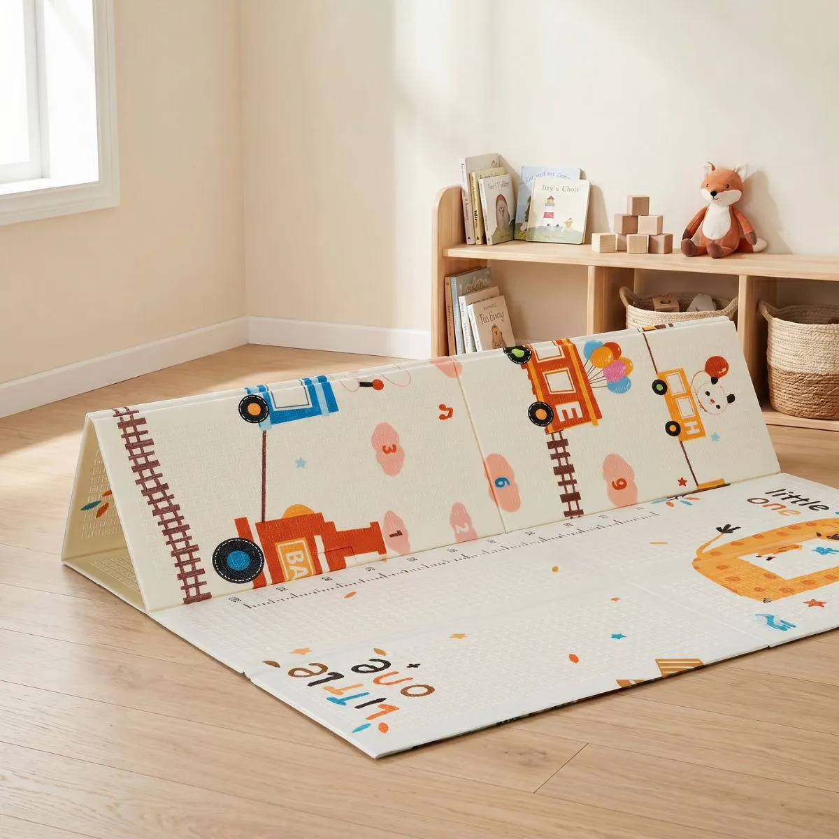 Playmat Lipat Motif E Kereta Hewan Peliharaan