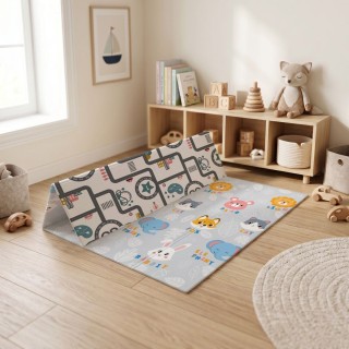 Playmat Lipat Motif F Binatang Kereta Api